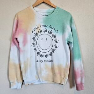 Desert Dreamer Smiley Originals Sweatshirt Tie Dye Women's Size X-Small Casual